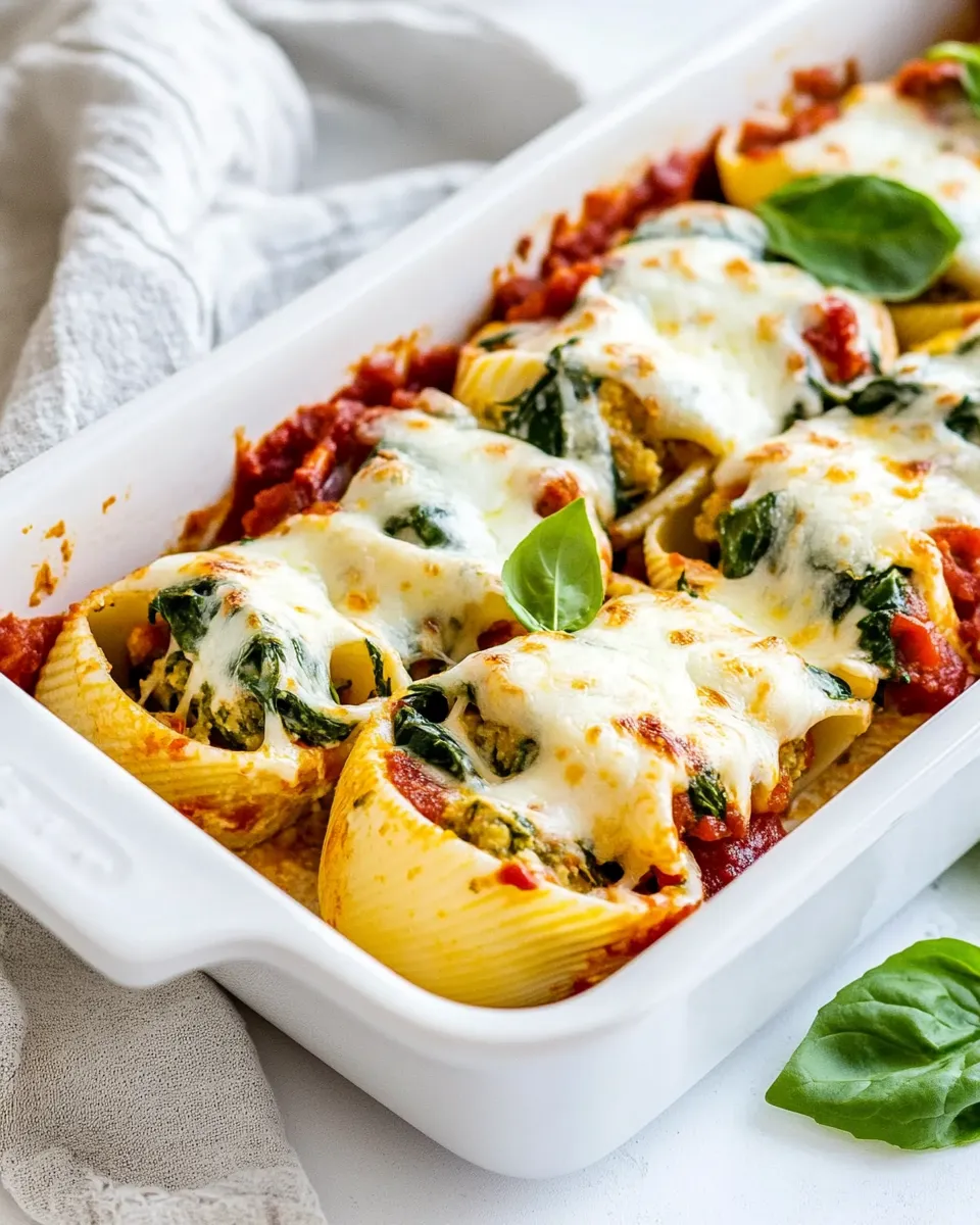 Classic Stuffed Shells with Spinach image
