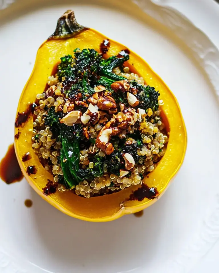 Homemade Stuffed Squash with Broccoli Rabe & Quinoa photo