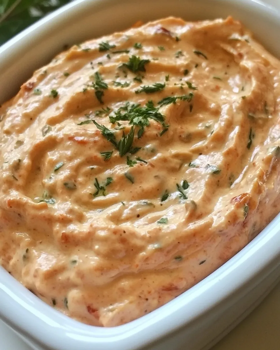 Delicious Sun Dried Tomato Dip shot
