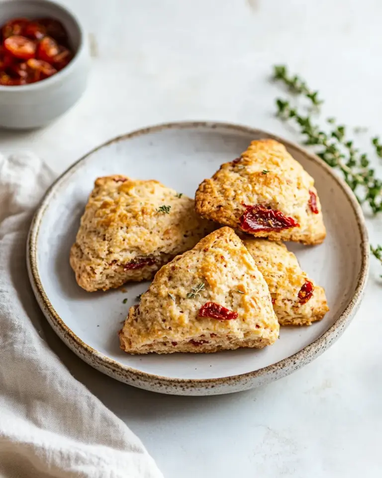 Sweet Sun Dried Tomato and Herb Scones. photo