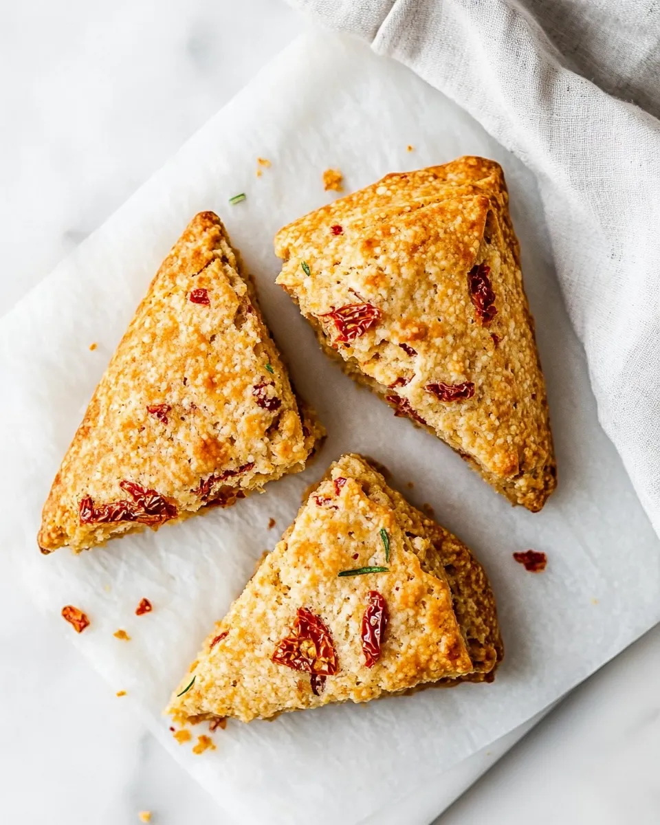 Easy Sun Dried Tomato and Herb Scones. photo