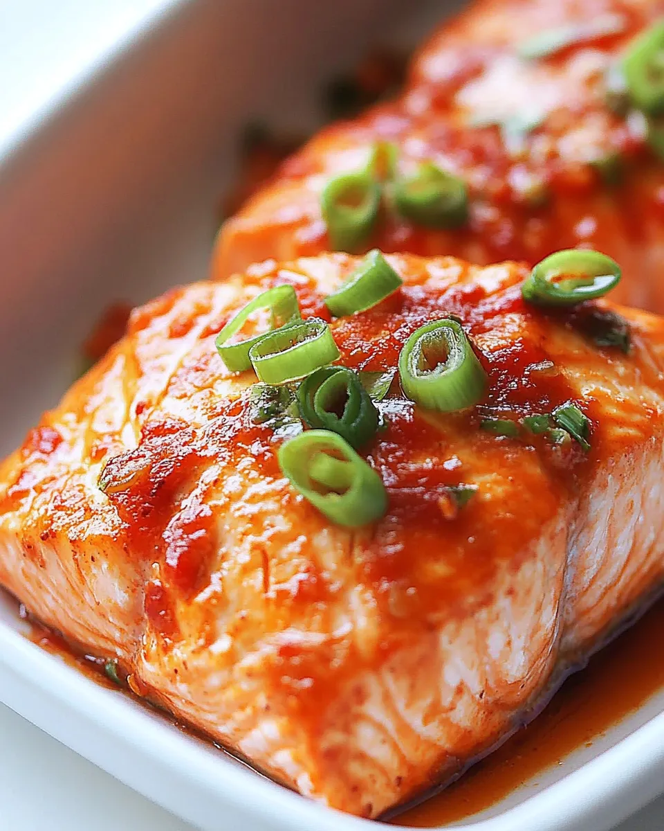 Easy Sunday Suppers: Sweet and Spicy Sriracha Baked Salmon recipe image