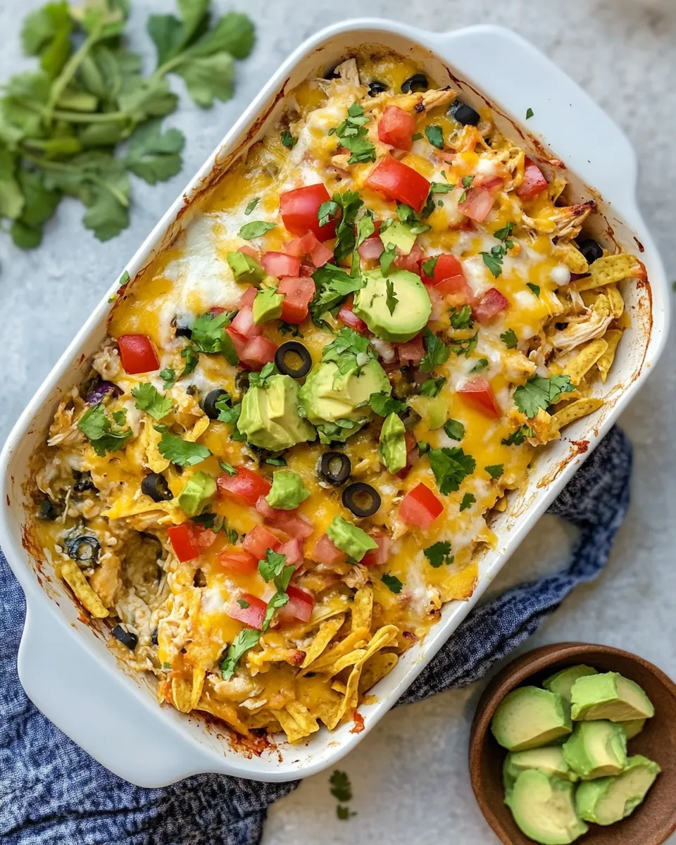Classic Super Easy Chicken Nacho Casserole image