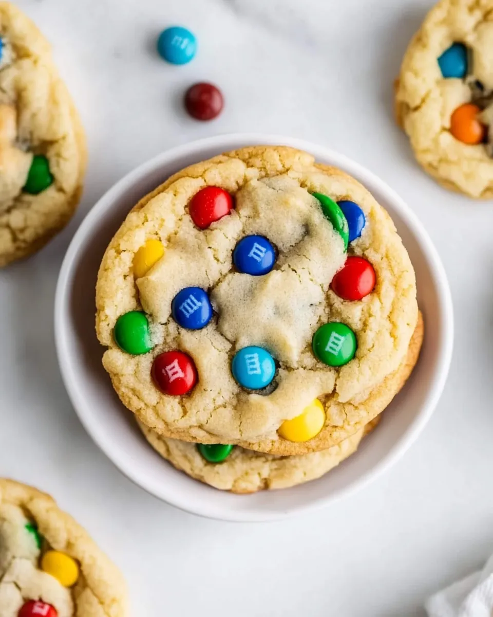 Delicious Super Soft and Chewy M&M Cookies shot