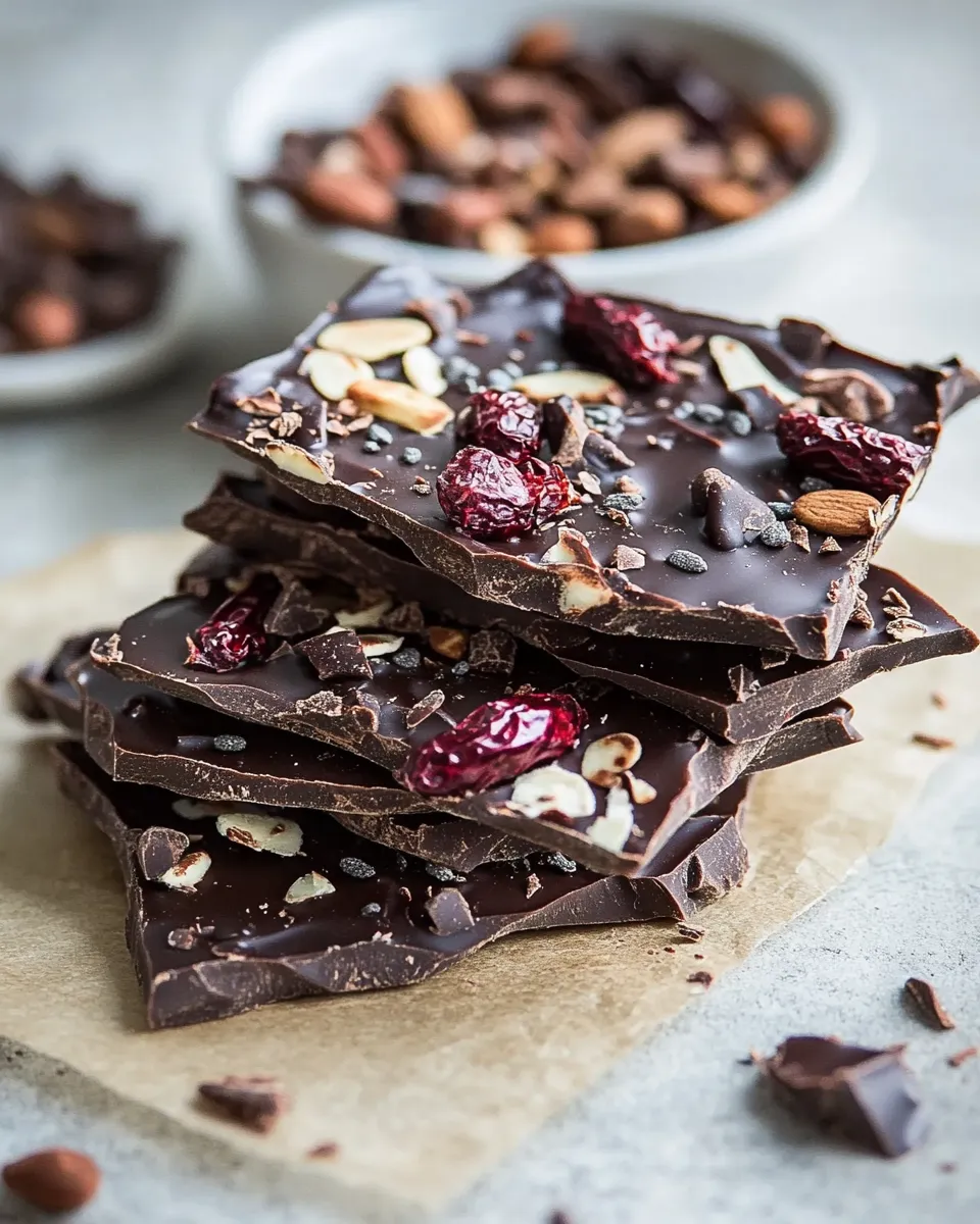 Delicious Superfood Chocolate Bark shot