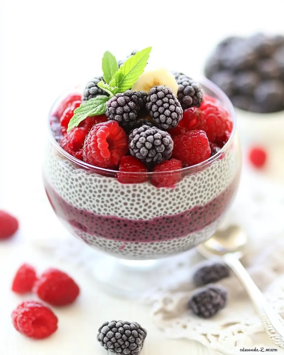Delicious Superfood Triple Berry Chia Pudding image