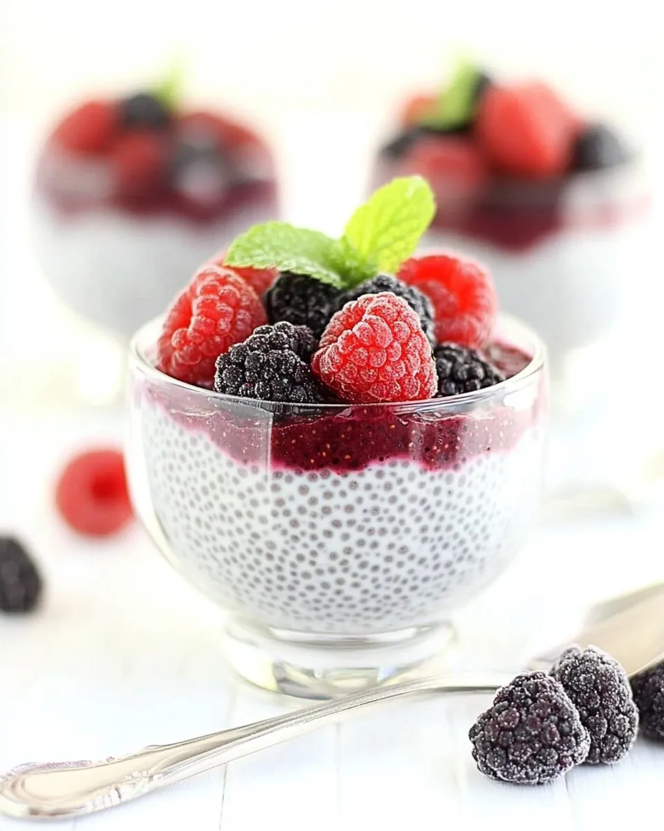 Easy Superfood Triple Berry Chia Pudding recipe photo
