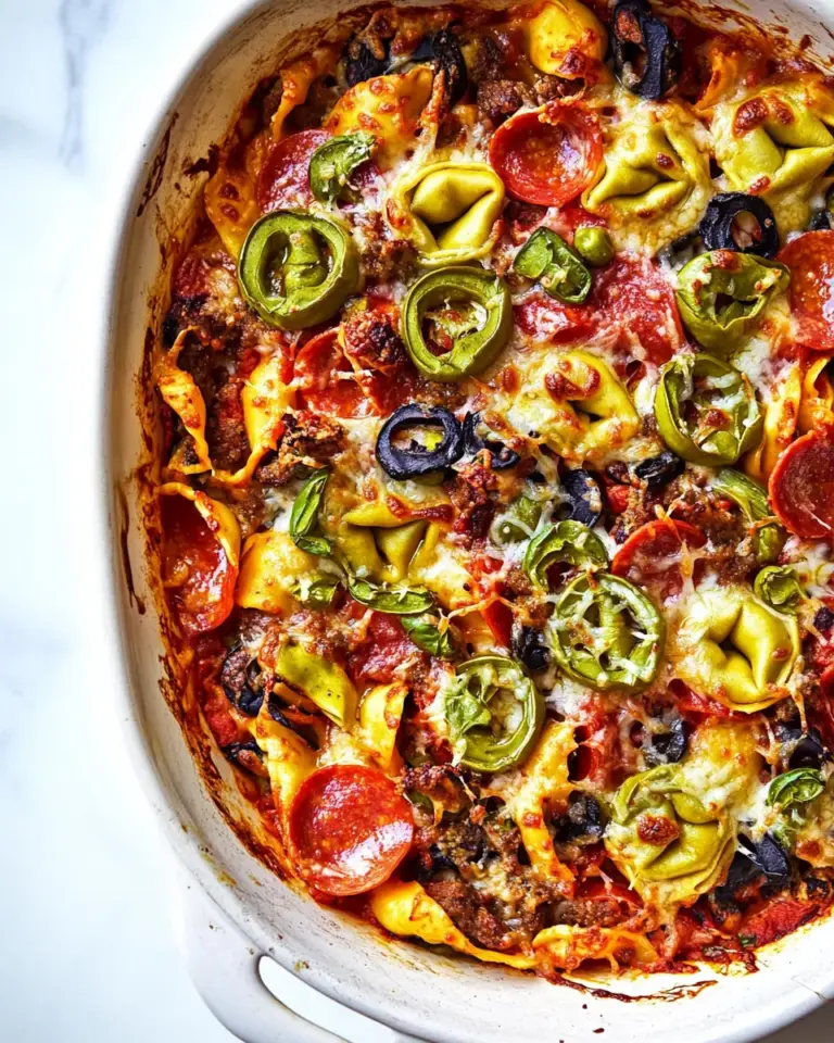 Homemade Supreme Pizza Tortellini Bake photo