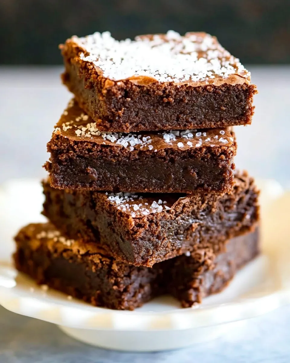 Delicious Sweet and Salty Brownies shot