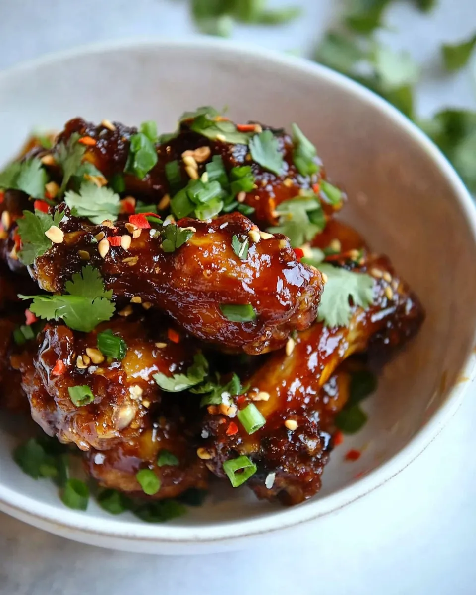 Easy Sweet and Sour Sticky Thai Boneless Oven Baked Chicken Wings recipe photo