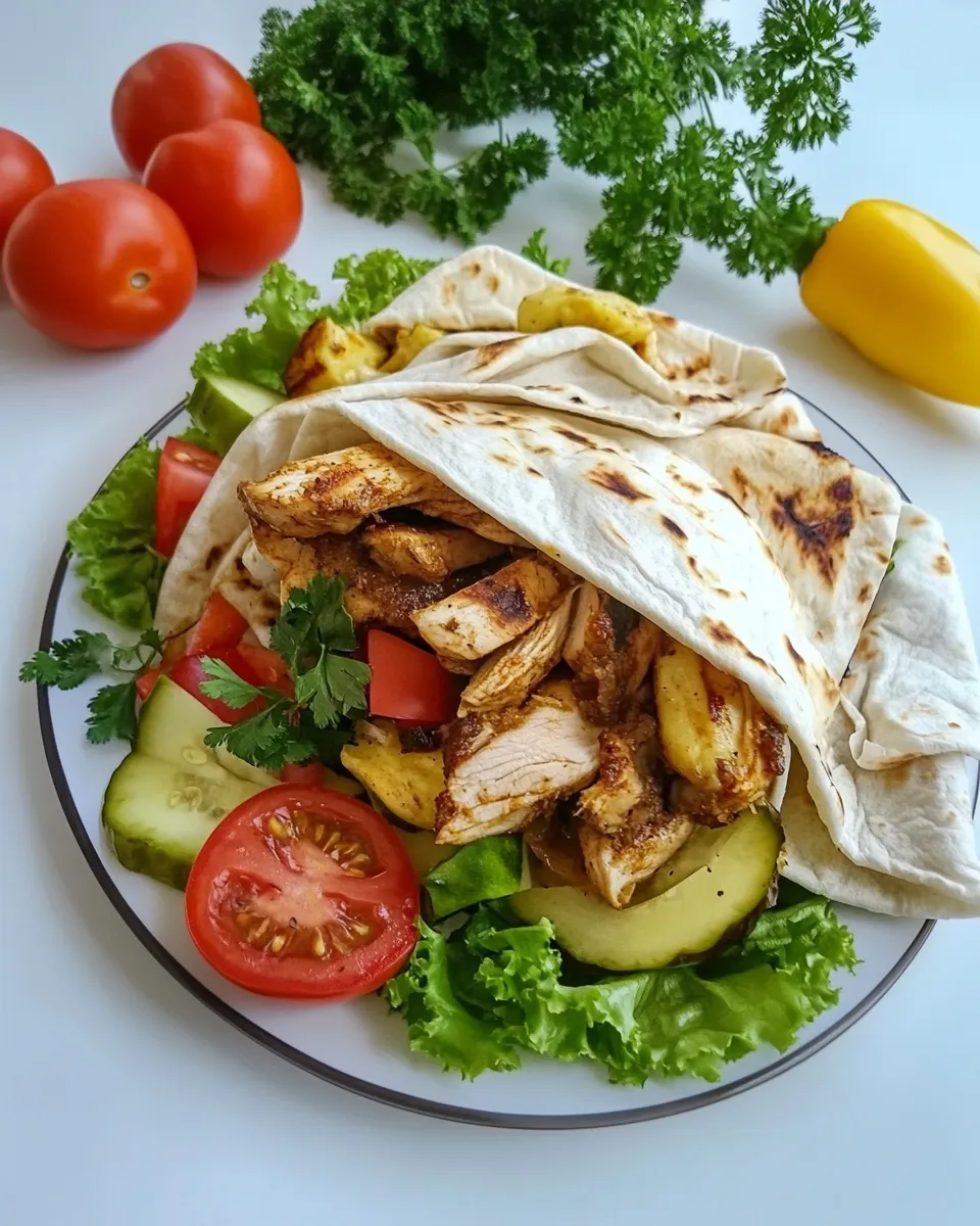 Delicious Syrian Chicken Shawarma shot