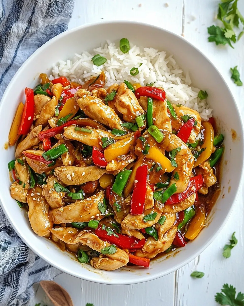 Delicious Szechuan Chicken Stir-Fry shot