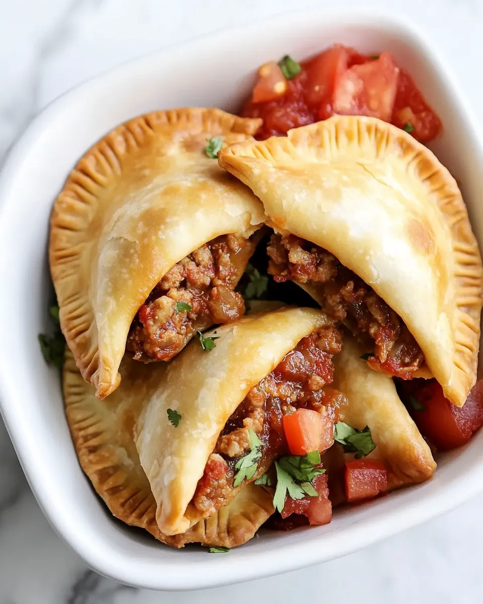Delicious Taco Empanadas shot