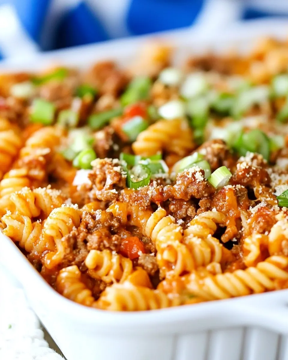 Savory Taco Pasta Casserole dish photo