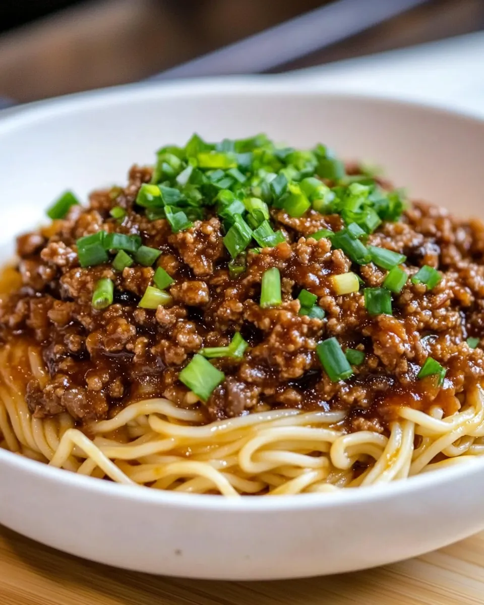 Homemade Taiwanese Noodles with Meat Sauce Recipe photo
