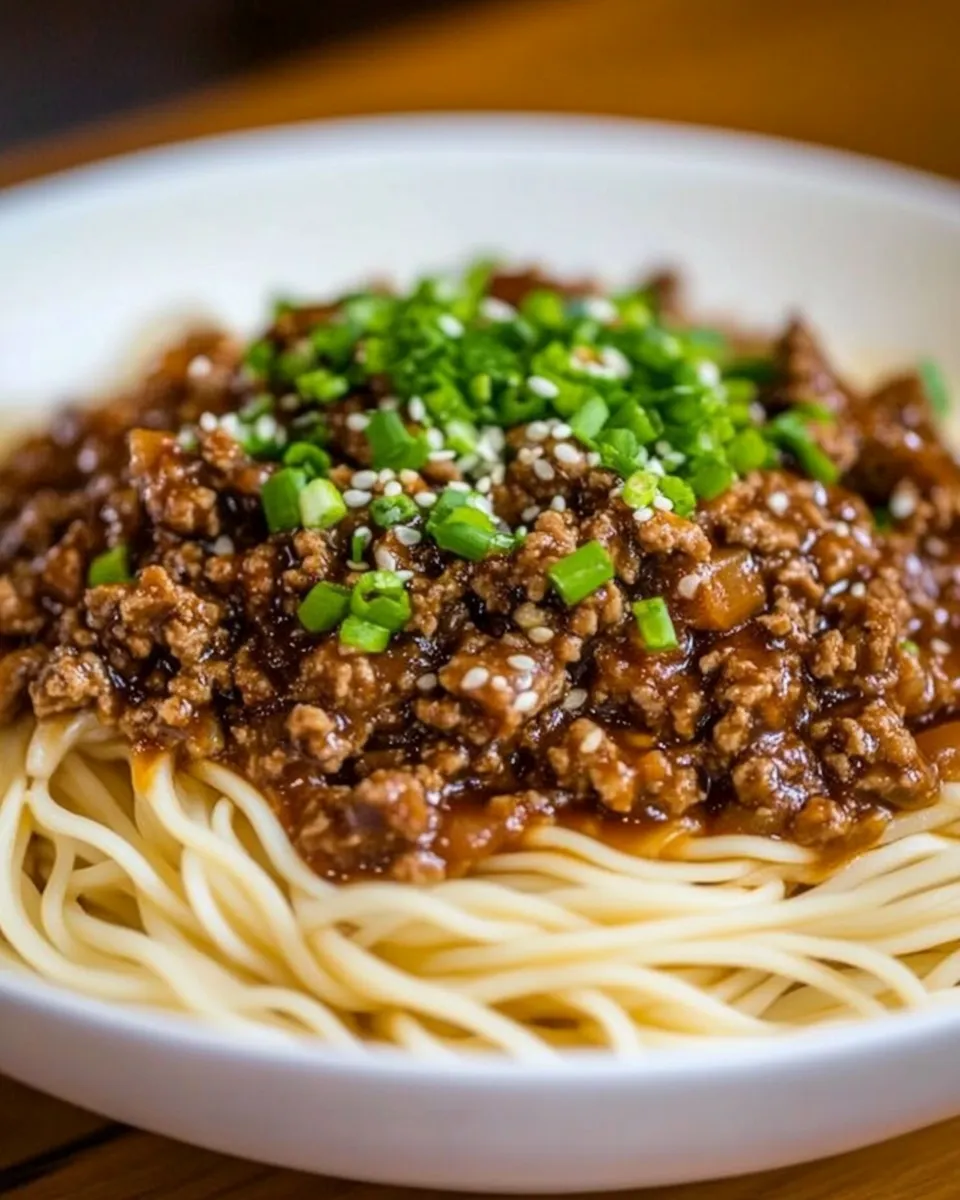 Classic Taiwanese Noodles with Meat Sauce Recipe image