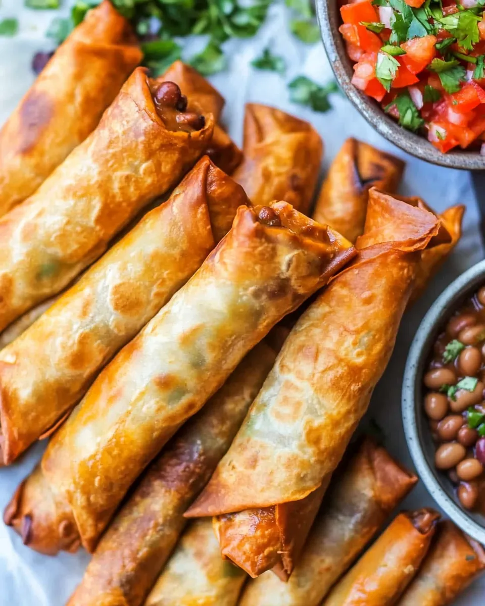 Easy Taquitos with Cheese, Beans, and Green Chiles recipe photo