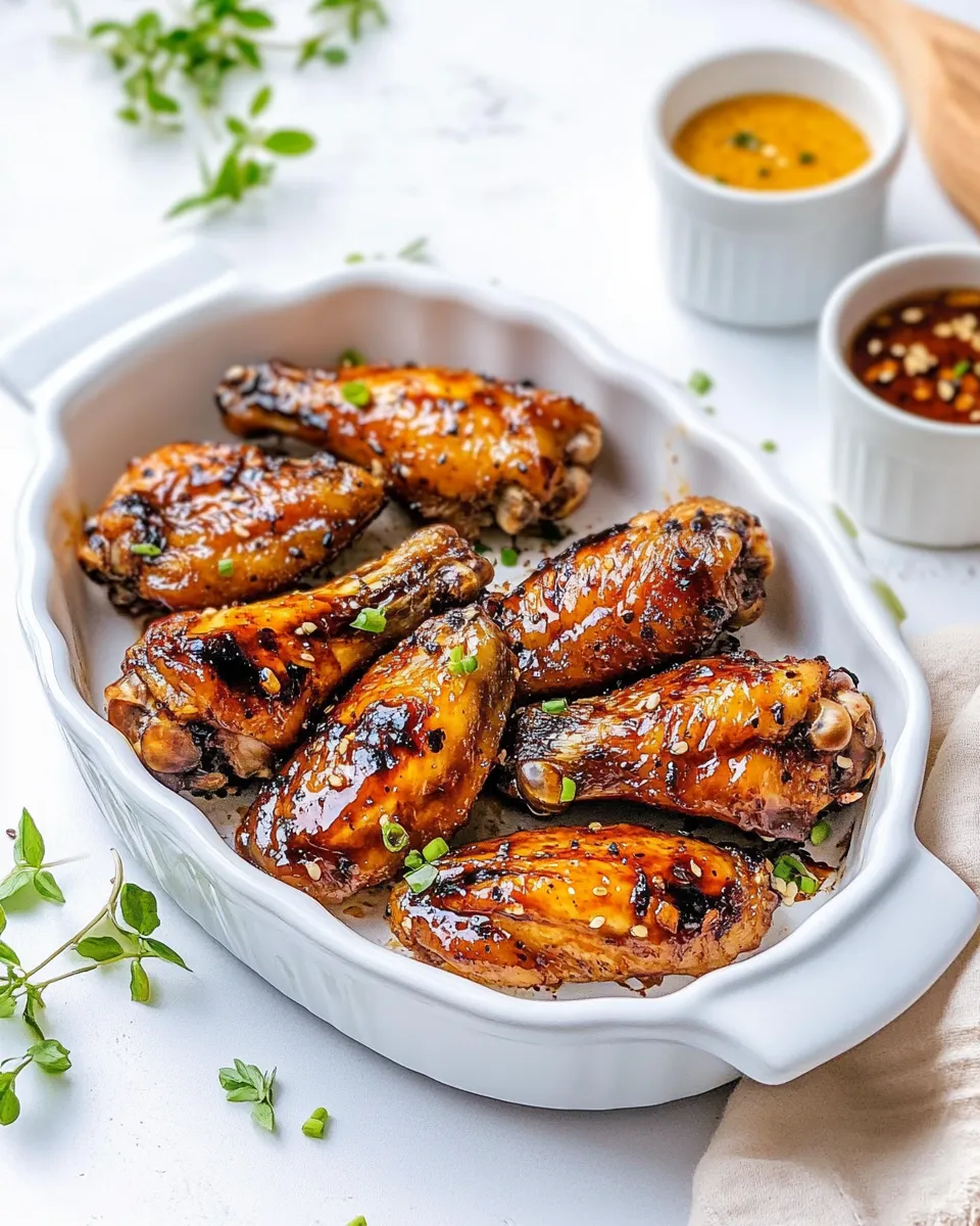 Delicious Teriyaki Chicken Wings shot