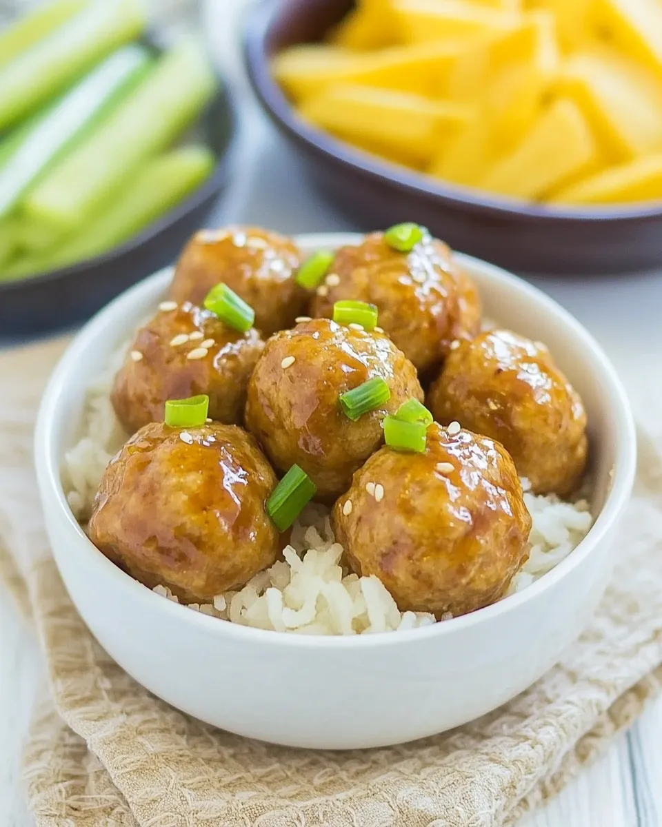 Delicious Teriyaki Meatballs shot