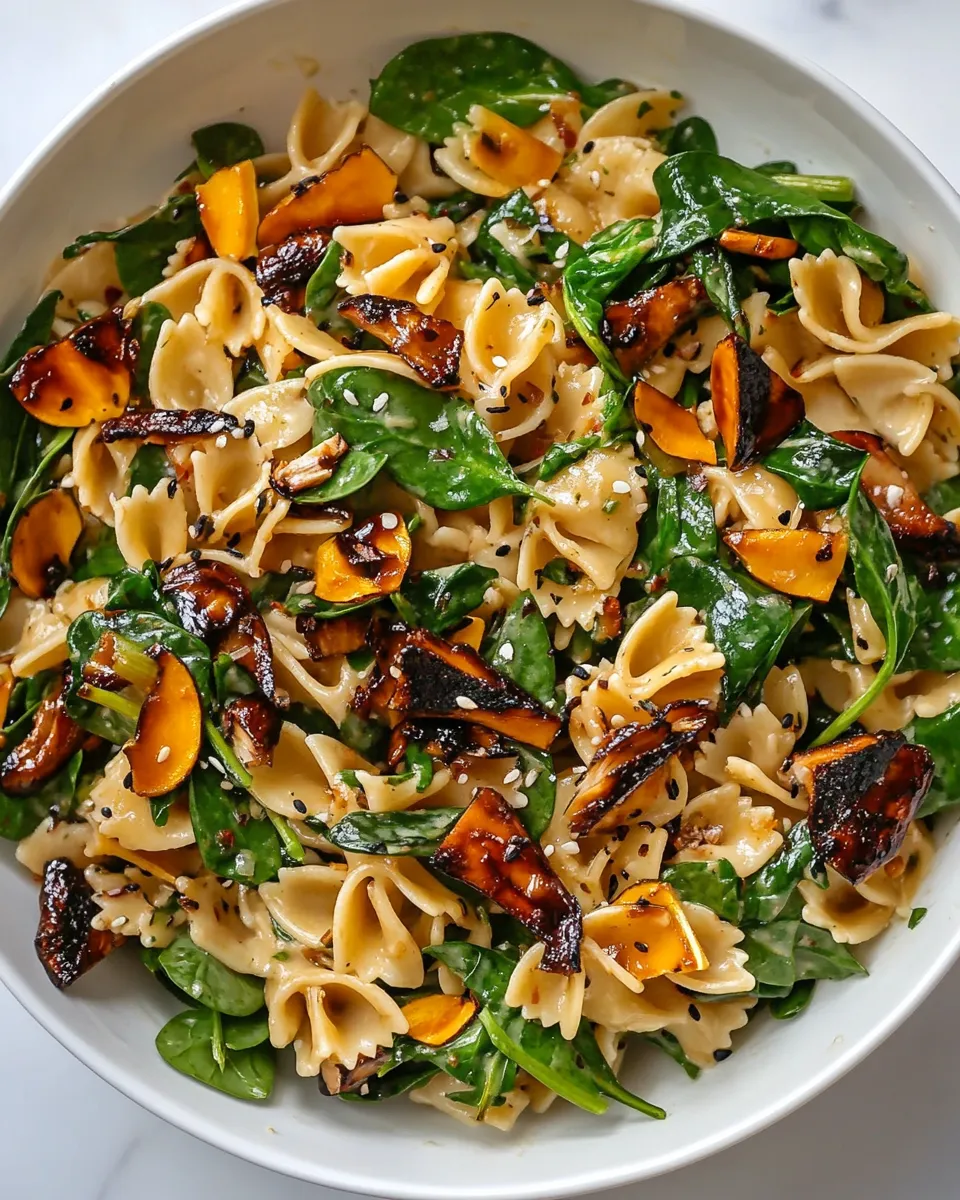 Classic Teriyaki Spinach Pasta Salad image