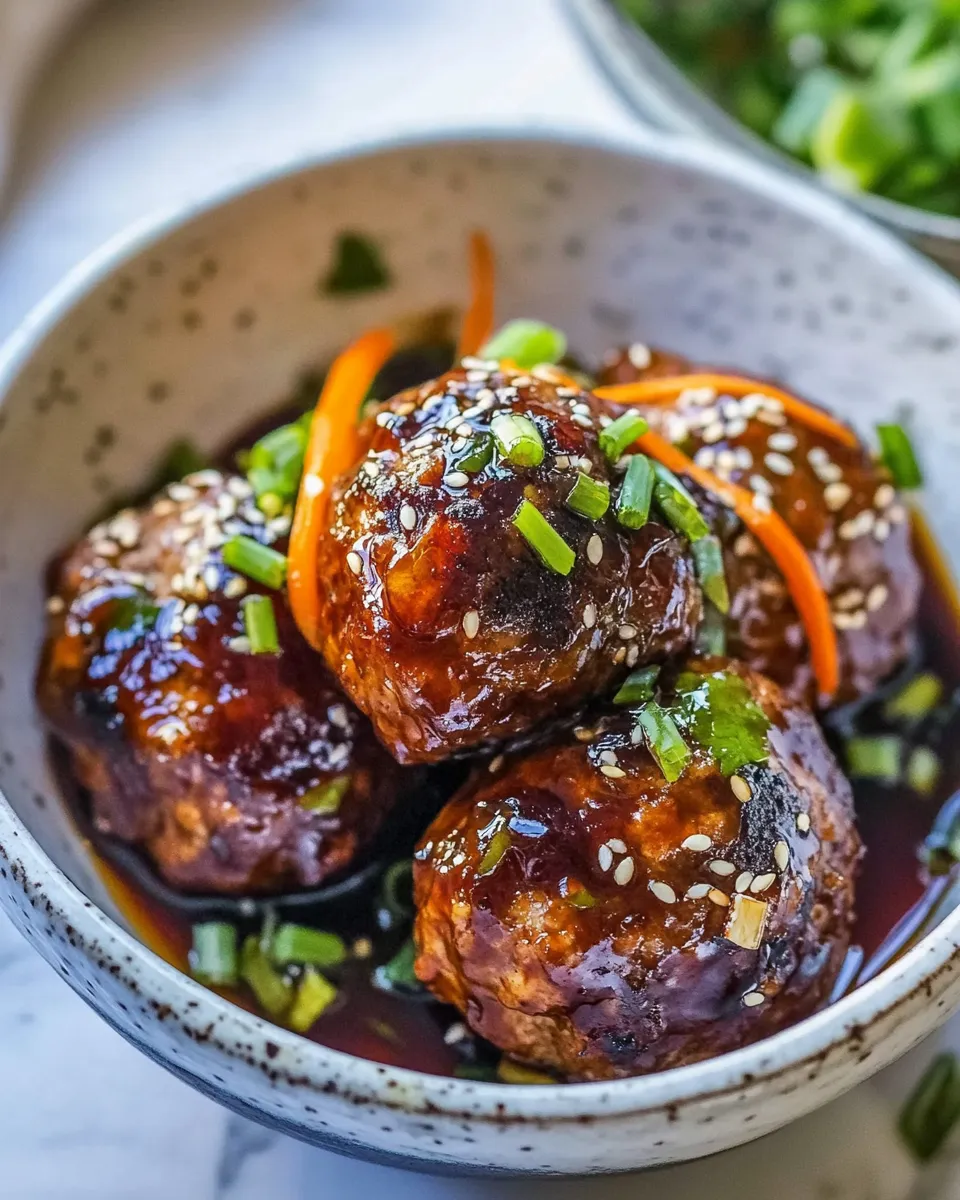 Savory Teriyaki Turkey Meatballs (Paleo) dish photo