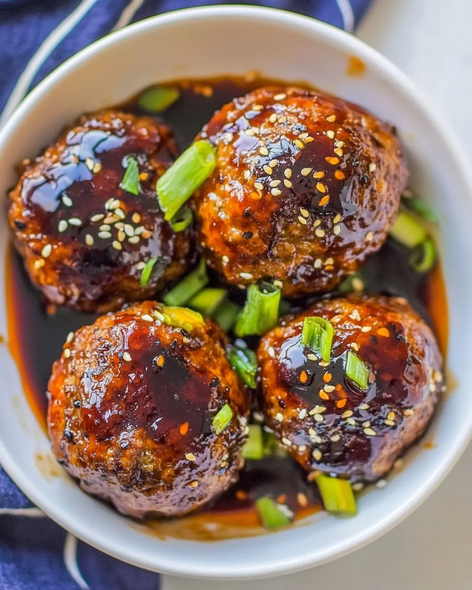 Quick Teriyaki Turkey Meatballs (Paleo) food shot