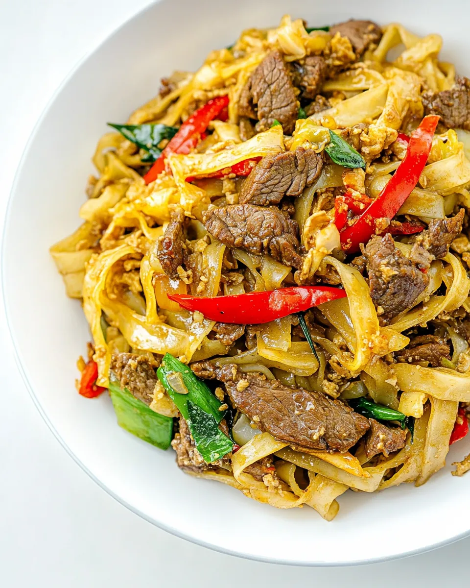 Homemade Thai Beef Drunken Noodles photo