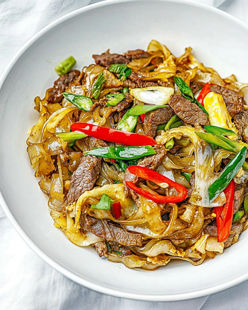 Easy Thai Beef Drunken Noodles recipe photo