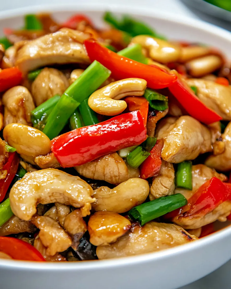 Delicious Thai Cashew Chicken shot