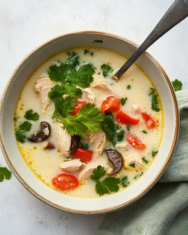 Homemade Thai Coconut Chicken Soup (Tom Kha Gai) photo