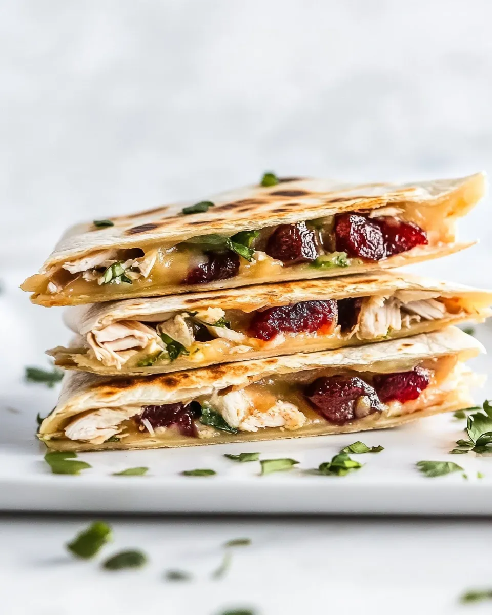 Homemade Thanksgiving Quesadilla (Turkey Quesadilla) photo
