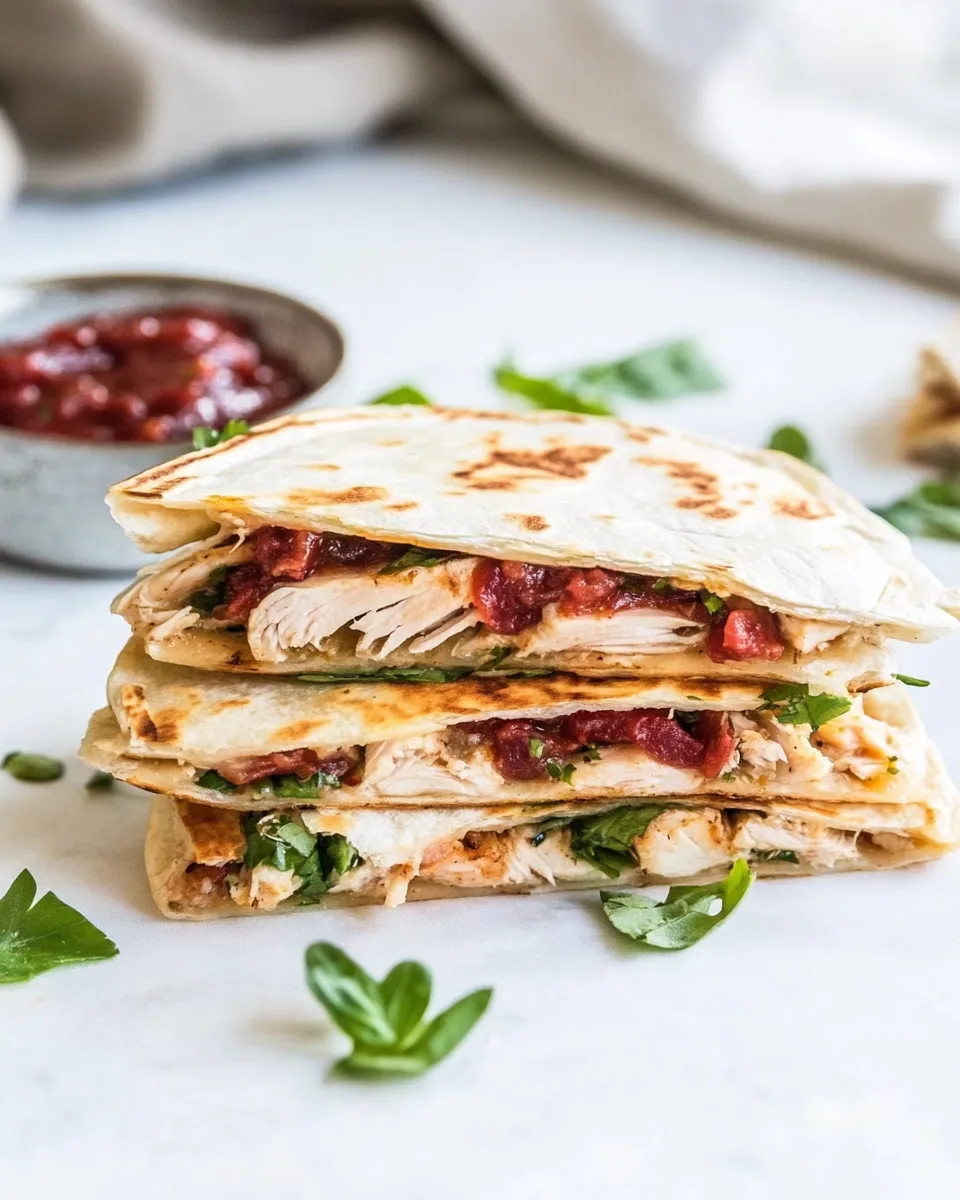 Classic Thanksgiving Quesadilla (Turkey Quesadilla) image