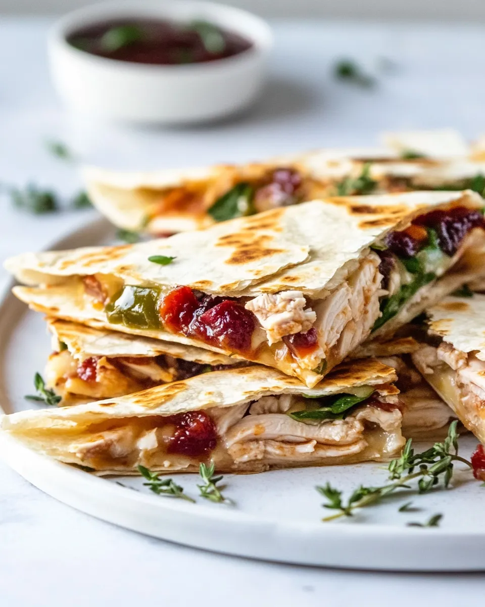 Easy Thanksgiving Quesadilla (Turkey Quesadilla) recipe photo