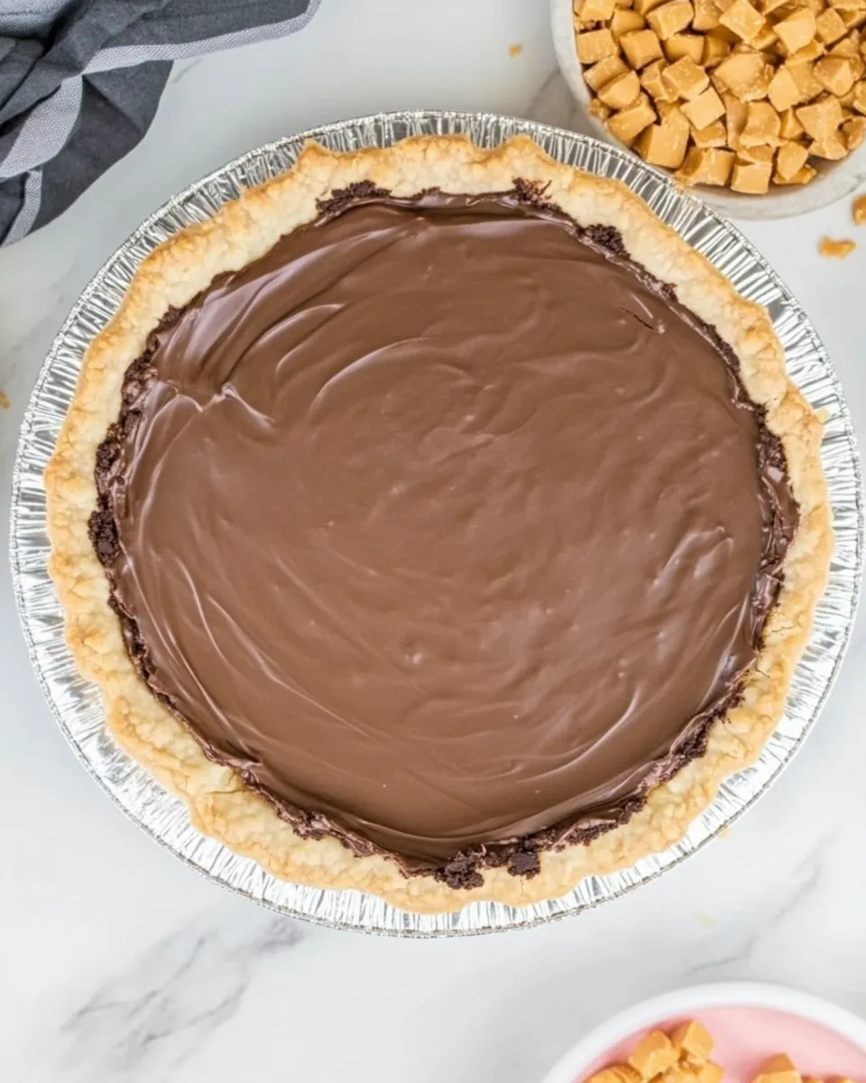 Homemade The BEST Buckeye Pie (Chocolate Peanut Butter Pie) photo