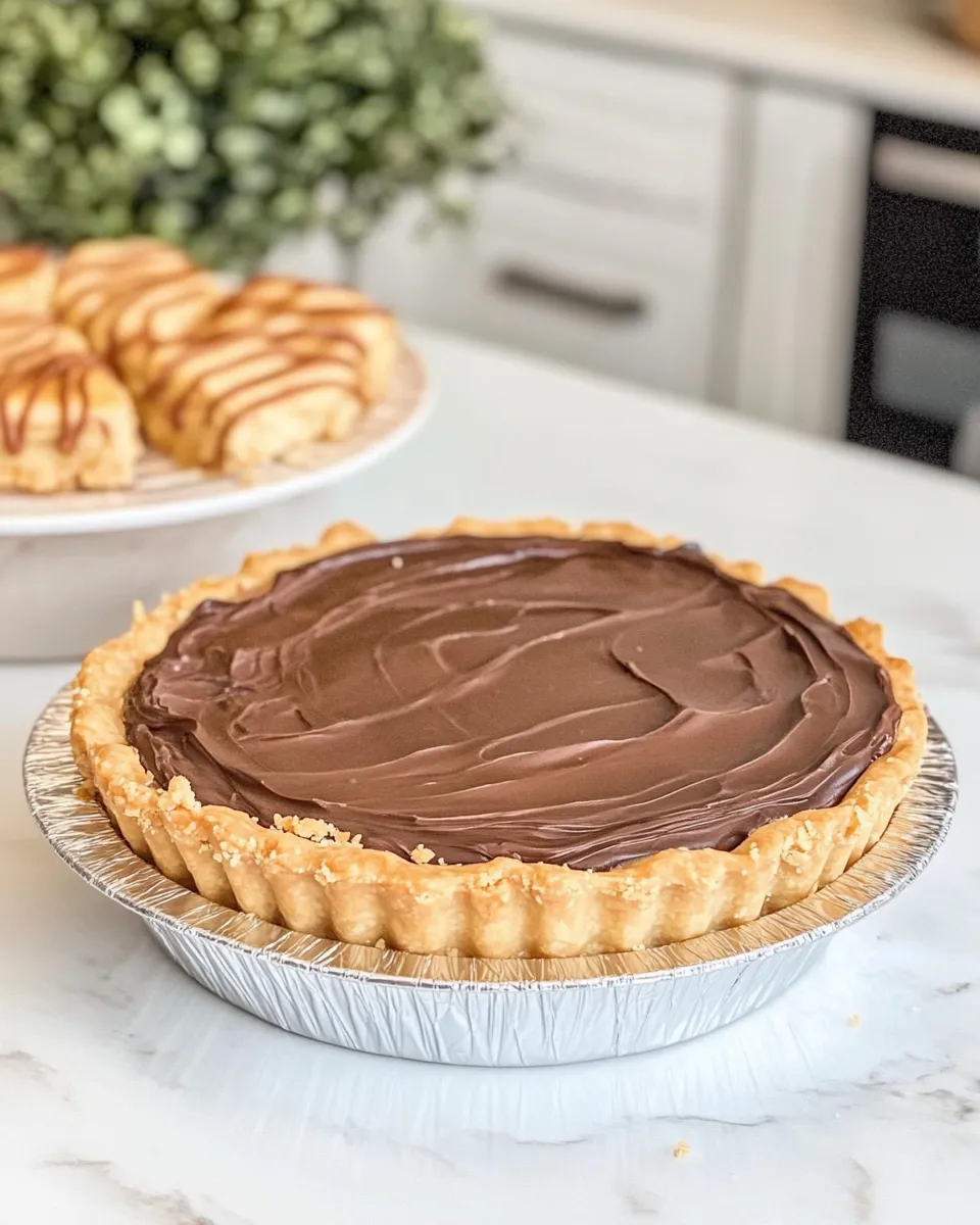 Classic The BEST Buckeye Pie (Chocolate Peanut Butter Pie) image