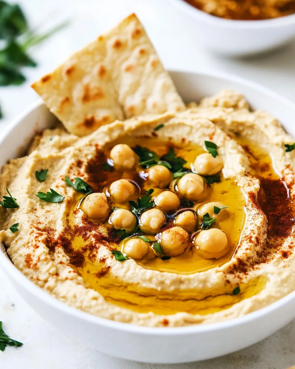 Easy The BEST Hummus I Have Ever Had! image