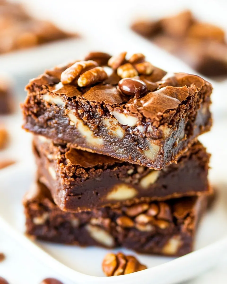 Delicious The Best Turtle Brownies shot