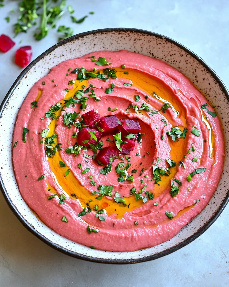Healthy The Quickest Roasted Beet Hummus recipe photo