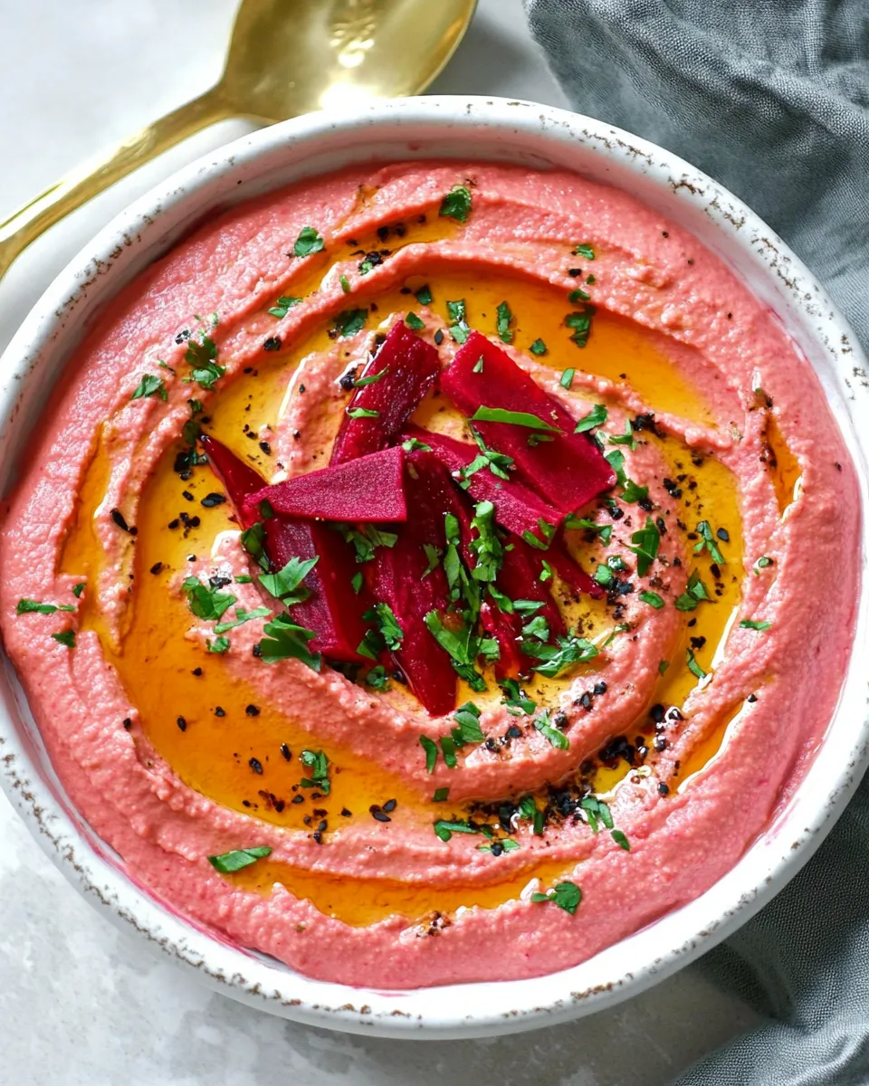 Quick The Quickest Roasted Beet Hummus dish photo