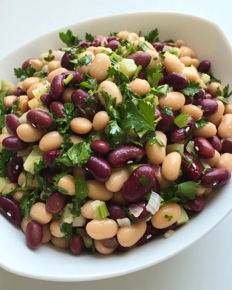 Classic Three Bean Salad with Cilantro and Lime image