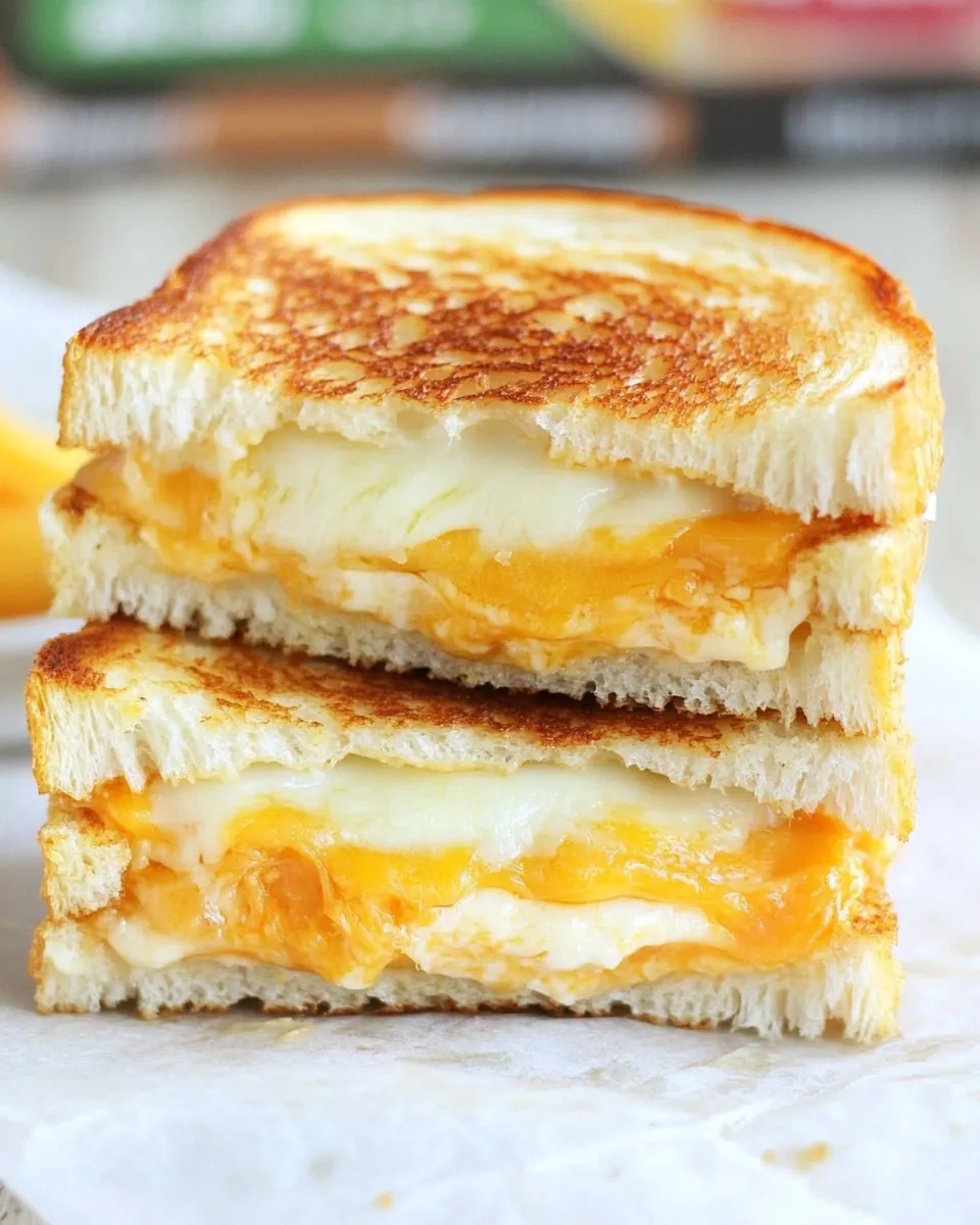 Classic Three Cheese Grilled Cheese image