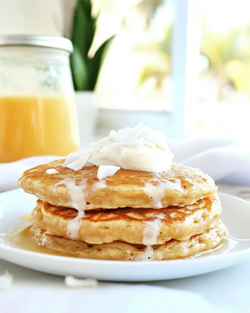 Delicious Toasted Coconut Pancakes image