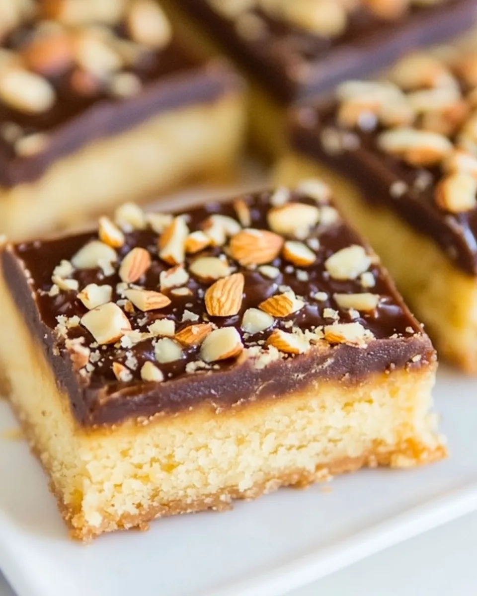 Easy Toffee Almond Bars recipe photo