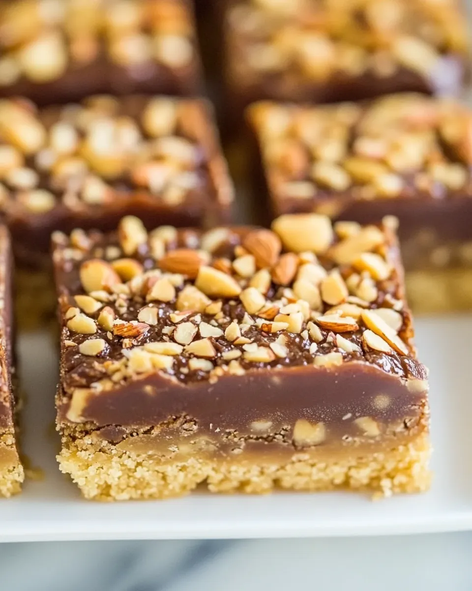 Delicious Toffee Almond Bars shot