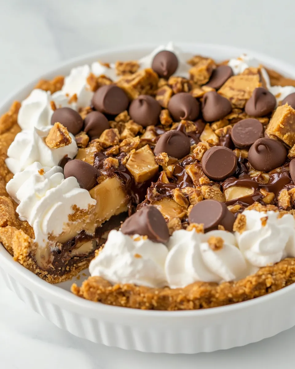 Homemade Toffee Chocolate Chip Cookie Pie photo