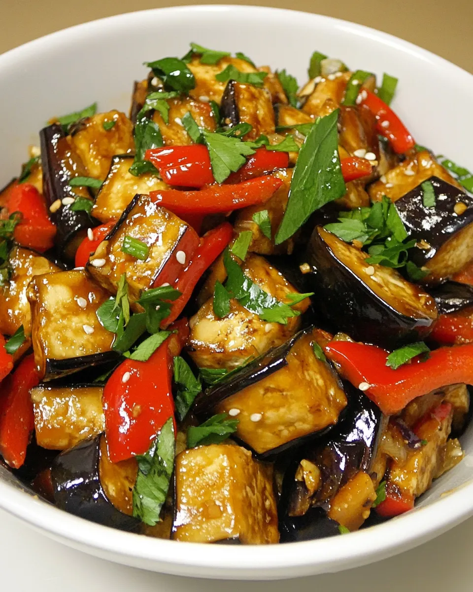 Easy Tofu and Eggplant Stir Fry photo