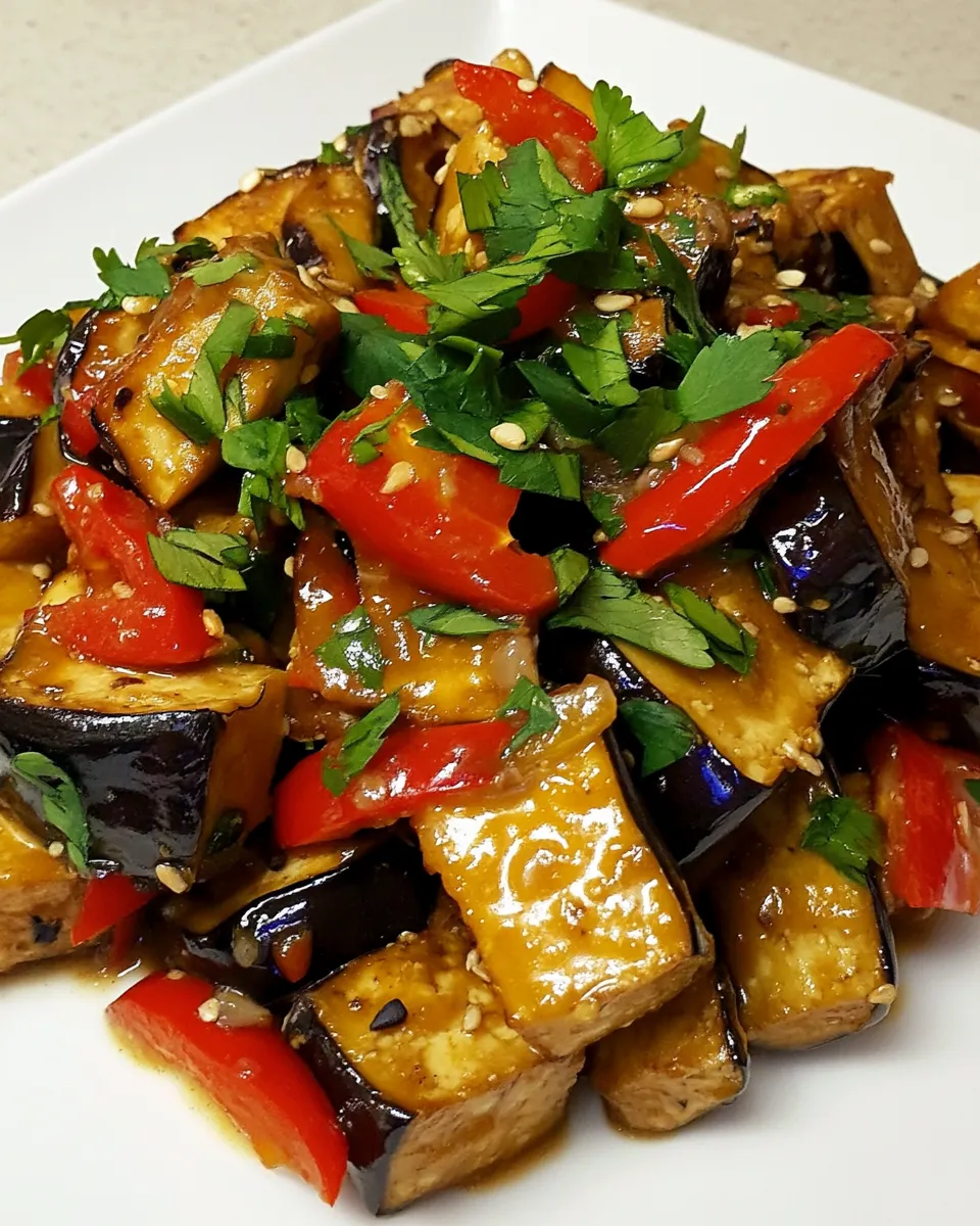 Delicious Tofu and Eggplant Stir Fry image