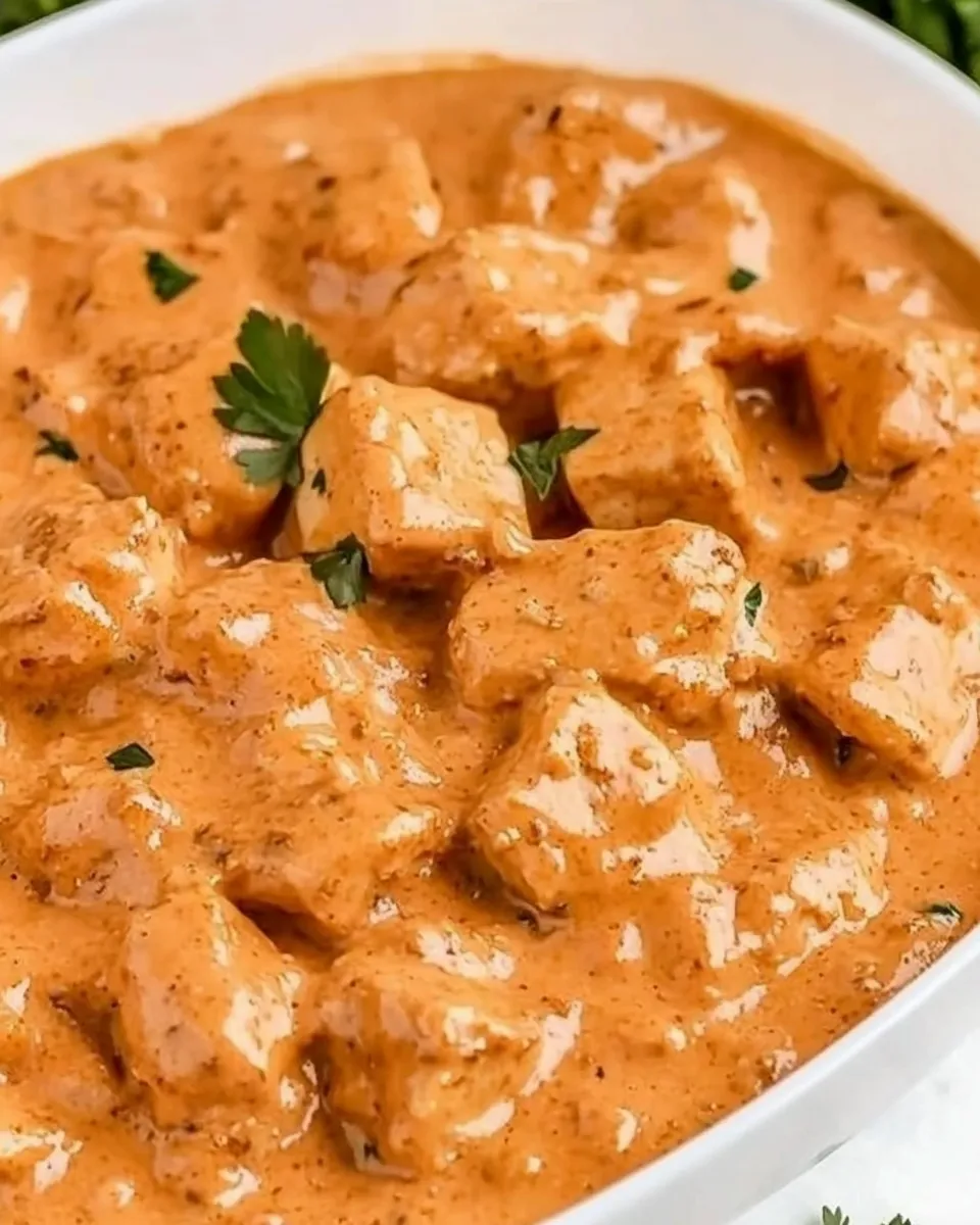 Homemade Tofu in Indian Sauce photo