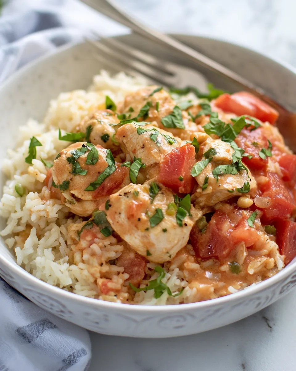 Delicious Tomato-Basil Chicken and Cashew Rice Pilaf image