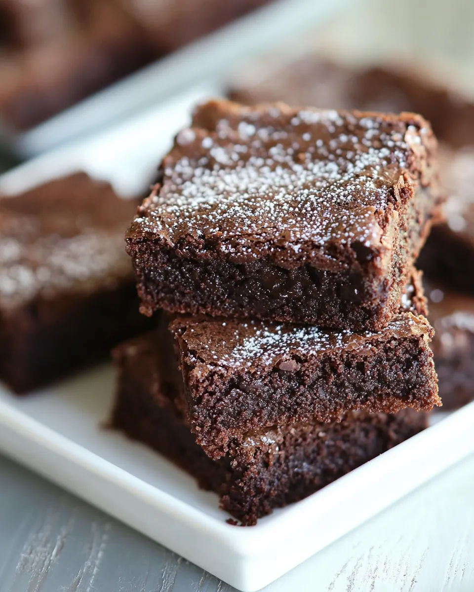 Homemade Triple Chocolate Brownies photo